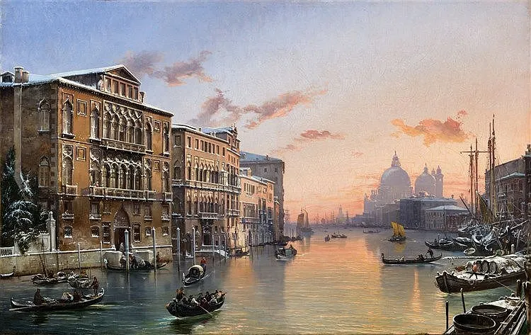 FRIEDRICH NERLY. Invierno vista del Gran Canal y Santa Maria della Salute. Precio estimado: 180.000-220.000 €