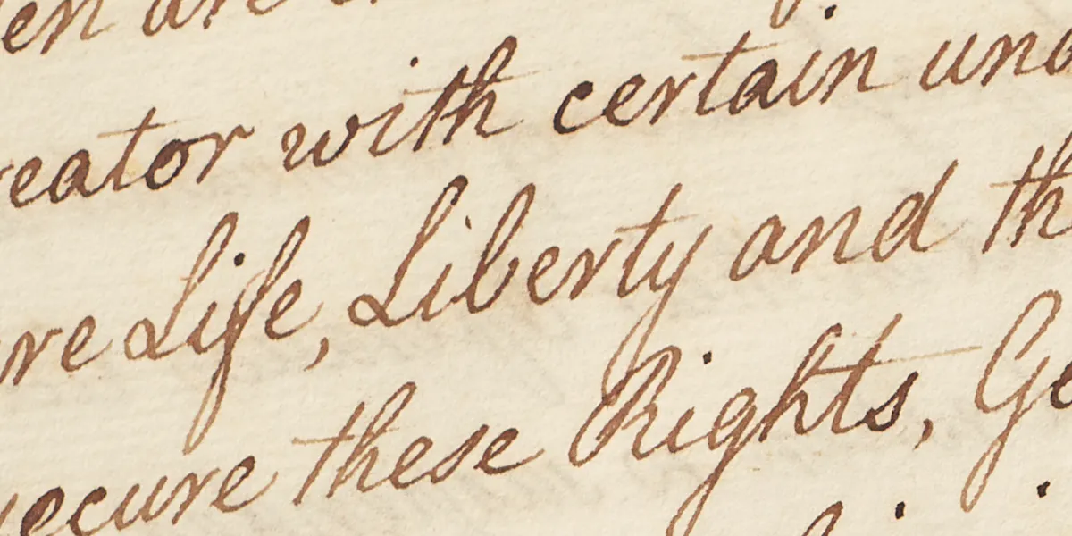 The Jones Declaration of Independence, Samuel Jones, ca. 1788. Photo © Christie's (detail)
