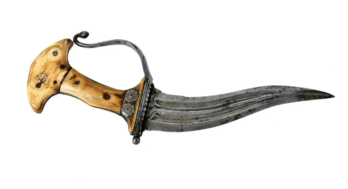 Khanjar, Indien. 1700-1800-talet, 28 cm. Utropspris: 4.000 Sek. Probus Auktioner. 
