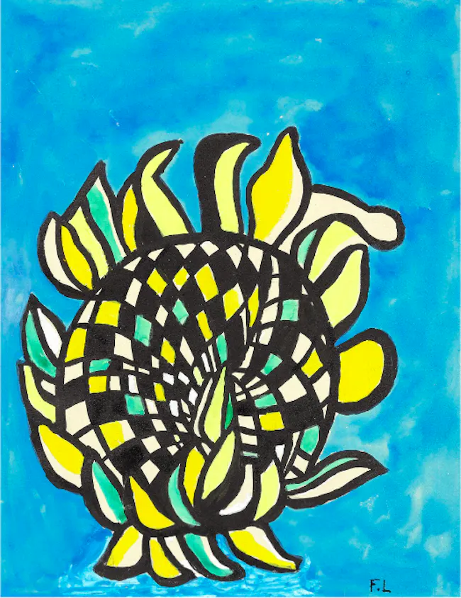 FERNAND LÉGER. "Flower". Proyecto para la portada de 'Cahier d'Art'