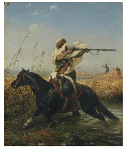 Horace Vernet, Cavalier arabe, dit aussi "La Retraite"