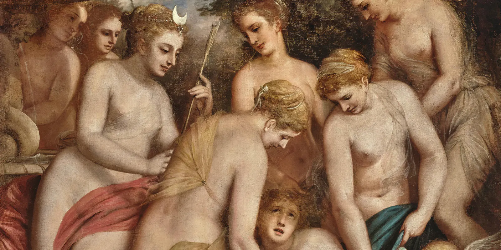 Luca Cambiaso (1527 Moneglia - 1585 El Escorial), Diana e Callisto, olio su tela, 230 x 185,5 cm, senza cornice. Foto © Dorotheum (dettaglio)