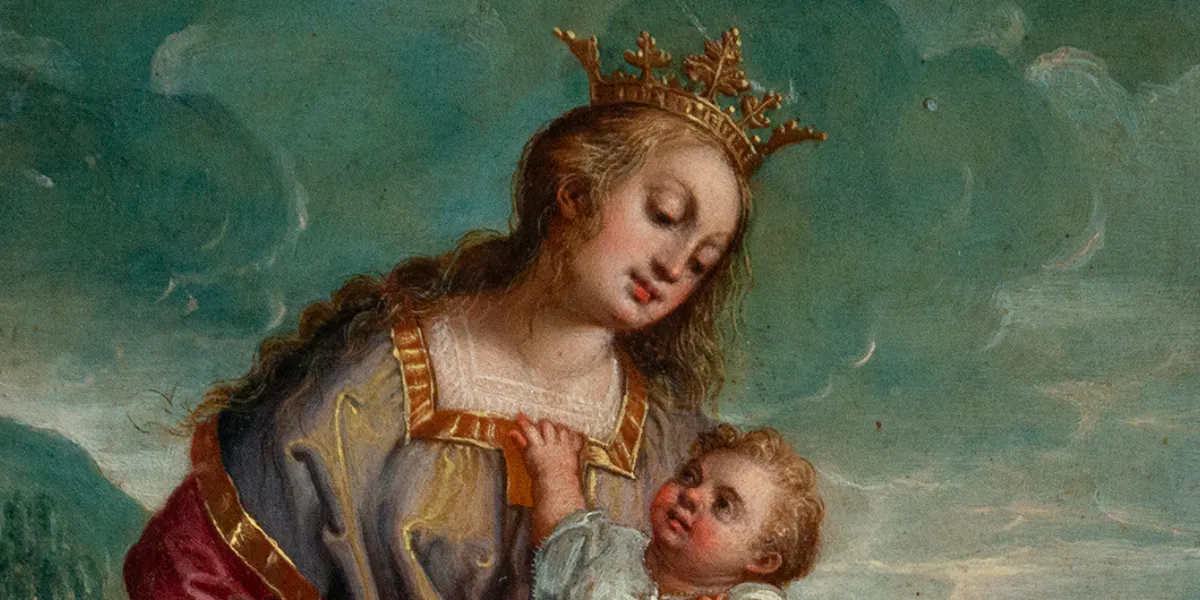 Triptyque de la "Vierge à la poire" - Fray Juan Sánchez Cotán (Orgaz, Tolède, 1560-Granada, 1627) - École maniériste de Grenade de la fin du XVIe siècle. Estimation : 45 000 - 65 000 euros. (détail)
