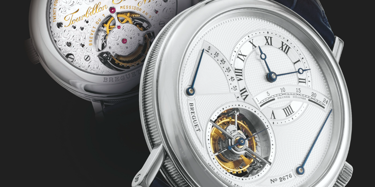Breguet, Platin-Tourbillon-Armbanduhr mit Gangreserve und retrograder 24-Stunden-Anzeige, Ref. 3657, ca. 2000. Foto © Christie's (Detail)