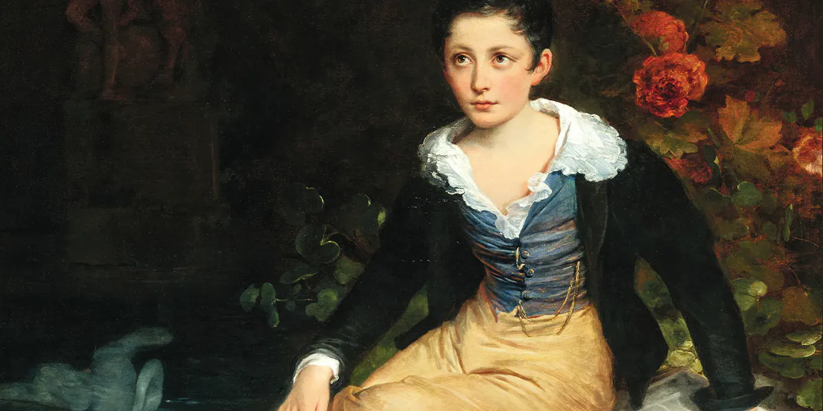 Hortense Haudebourt-Lescot (1784 Parigi 1845), Ritratto di Louis Philippe Léon Haudebourt (1820-dopo 1850), il figlio dell'artista, 1832, firmato e datato, olio su tela, 166 x 125 cm, incorniciato. Foto © Dorotheum (dettaglio)