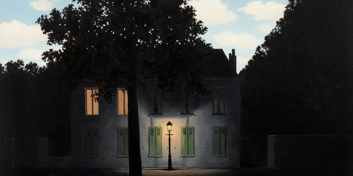 René Magritte (1898-1967), L’empire des lumières, 1954, oil on canvas. Photo © Christie's (detail)