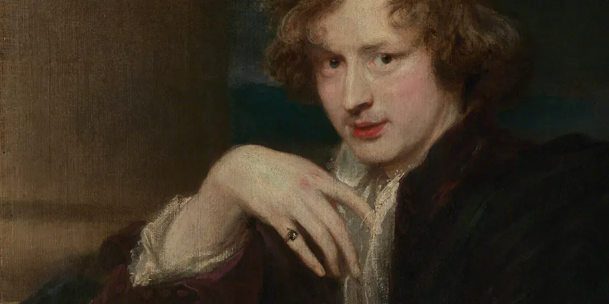 Antoine van Dyck (1599 Anvers - 1641 Londres), Autoportrait, vers 1620-21, huile sur toile, 119,7 x 87,9 cm, Metropolitan Museum of Art, New York. Photo dans le domaine public (détail)