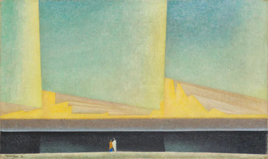 Lyonel Feininger (1871-1956), 'Wolken uber dem Meer I', 1923, signerad och daterad, olja på duk, 36 x 60 cm. Foto © Grisebach