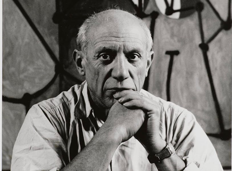 Herbert List, ‘Pablo Picasso in front of ‘La Cuisine’, 1948, 40.4 x 30.3 cm. Photo: Sotheby’s
