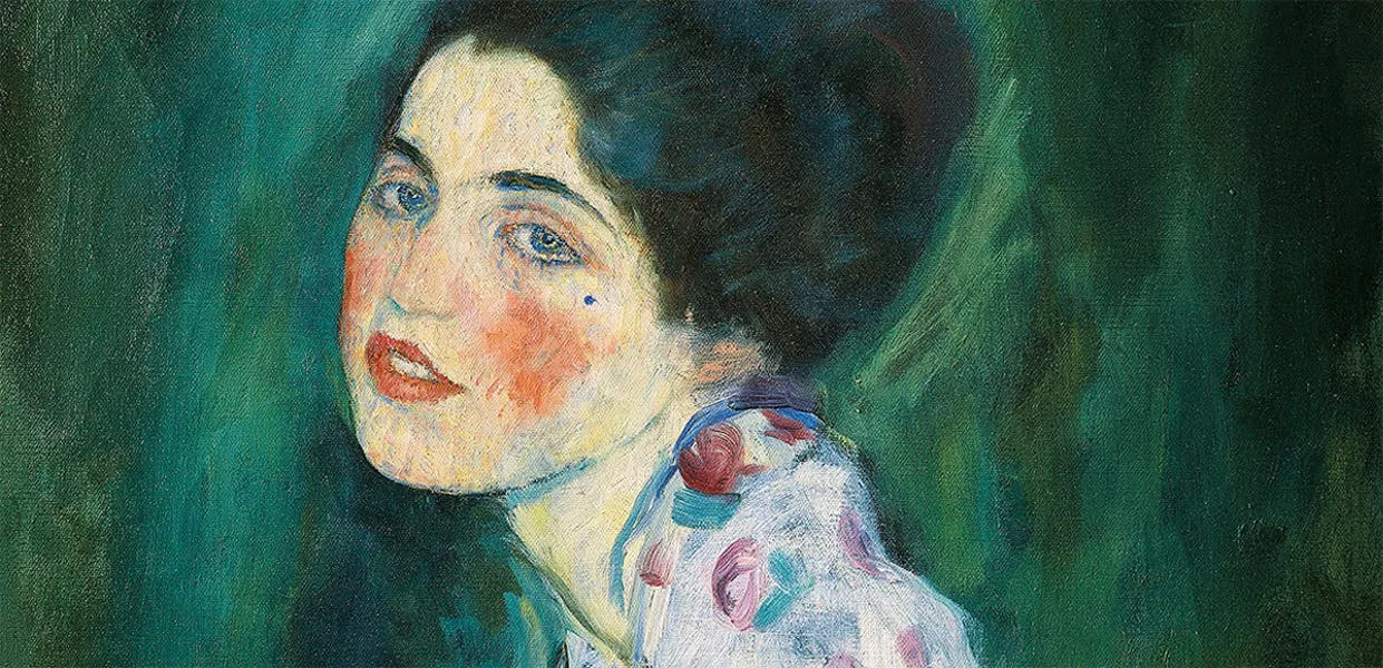 Gustav Klimt (1862-1918), Ritratto di Signora (dettaglio), 1916-1917, 60x55 cm, foto © DeAgostini / Getty Images, Piacenza, Galleria D'Arte Moderna Ricci Oddi