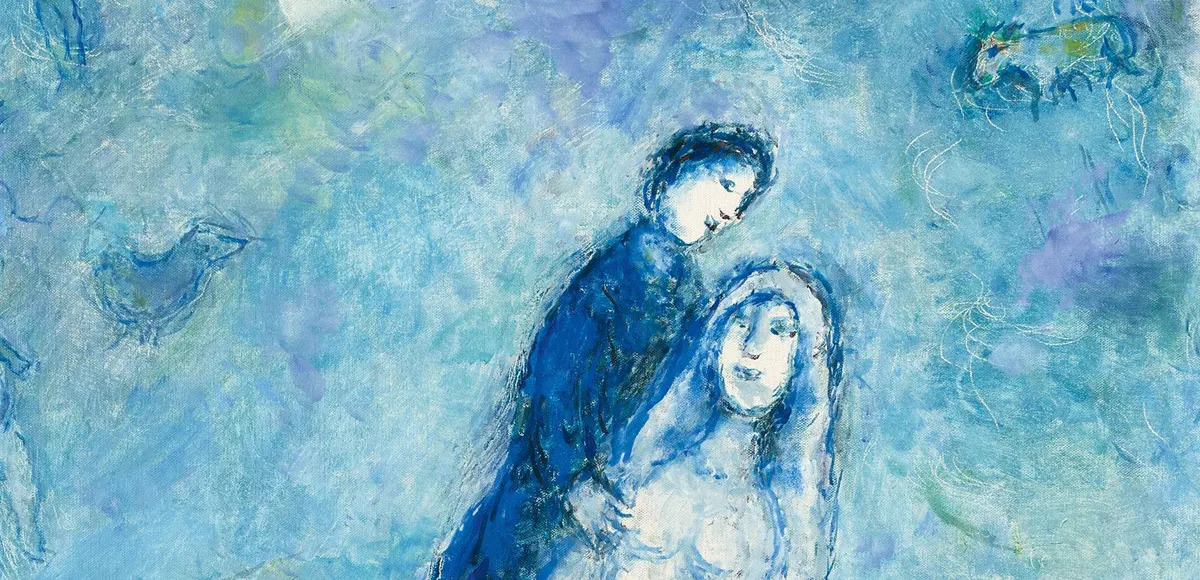 Marc Chagall, Les fiancés aux anémones (détail), 1979, image © Grisebach