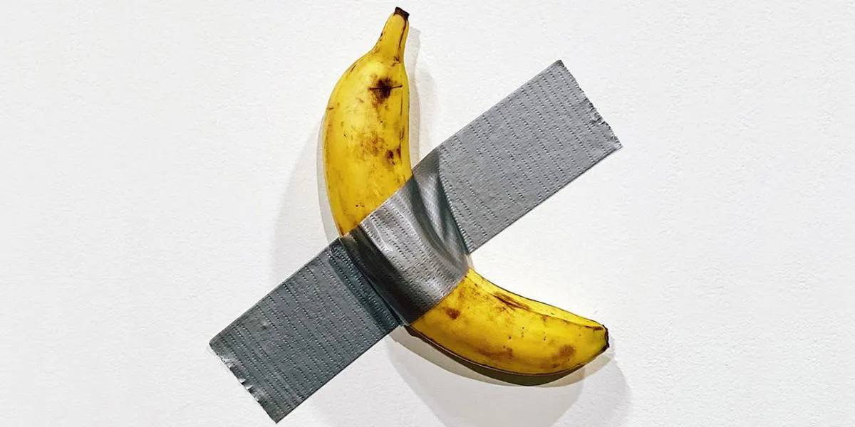 "Comedian" by Maurizio Cattelan, Galerie Perrotin, Art Basel Miami Beach, 2019. Photo: Jessica Klingelfuss