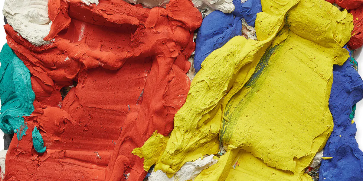 Bram Bogart, ‘Les Balances’, 2004, oil, varnish, mortar, pigment, siccative, powdered chalk and water on panel, 74.9 x 85.7 x 12.1 cm (detail). Photo © Sotheby's