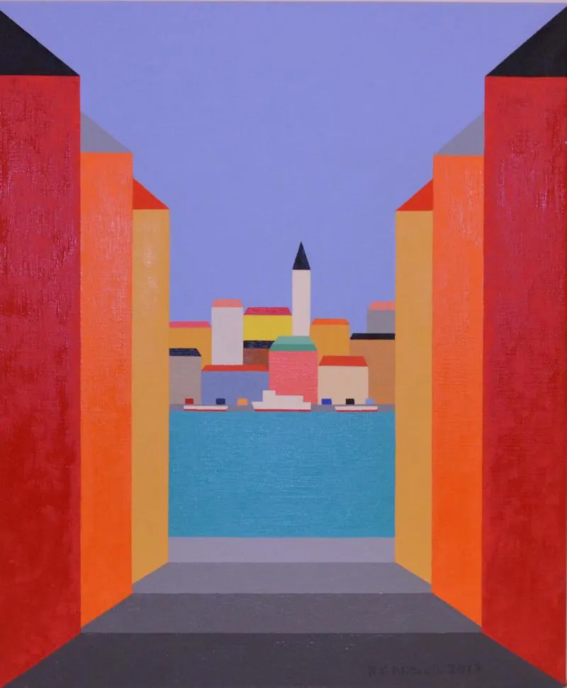 ”Sunset”, olja på duk, 60 x 50 cm.