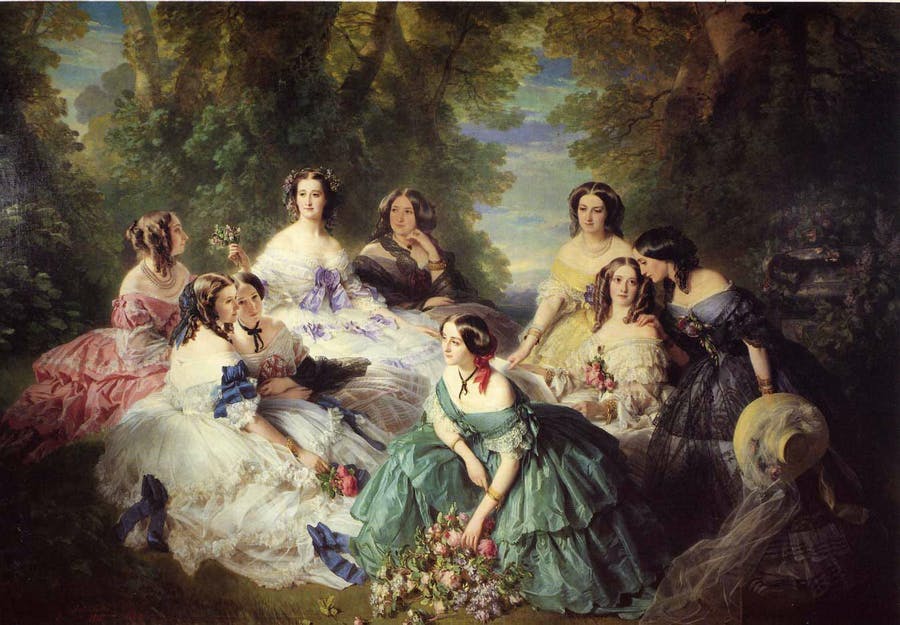 Franz Xaver Winterhalter, 'The Empress Eugénie Surrounded by her Ladies in Waiting', 1855, Château de Compiègne. Foto: Wiki Commons
