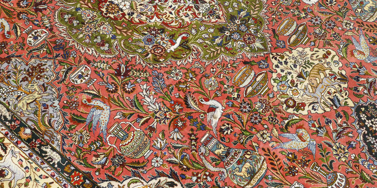 Tapis de Tabriz en soie partielle, Perse du Nord-Ouest, vers 1920. Photo © Christie's (détail)
