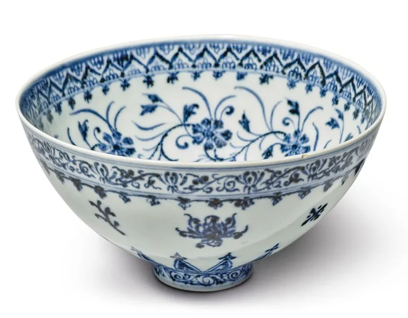 Bol Ancien Chinois Ming - Swatow Zhangzhou Ware - Bleu Et Blanc - Porcelaine D'Avant 1800