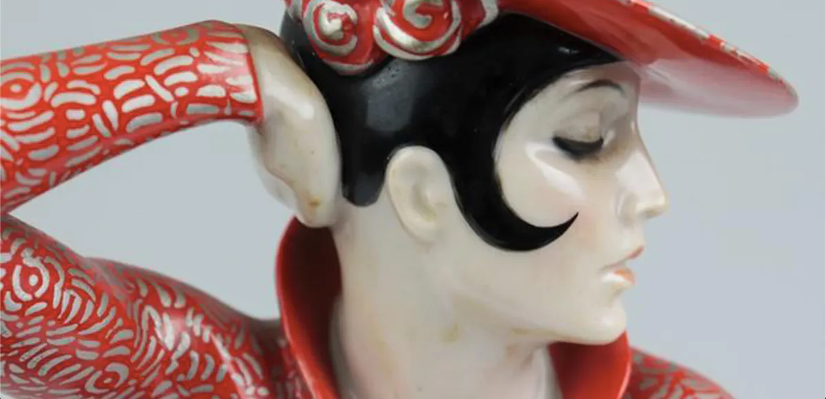 Wolfgang Schartzkopff für Rosenthal, Figur "Carmen", polychrom bemalt, 1938 | Foto: © AH Franke (Detail)