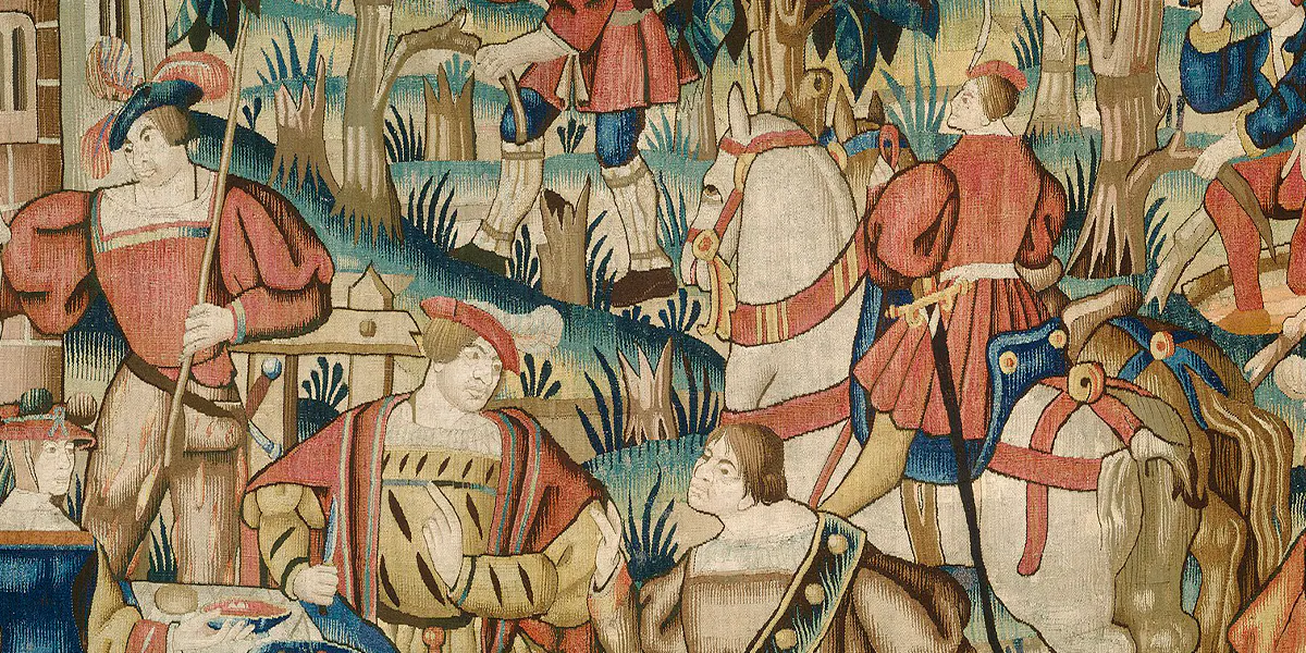 "Die Rückkehr von der Jagd", Tournai, ca. 1525-50, National Gallery of Art, Washington, D.C. Foto CC0 (Detail)