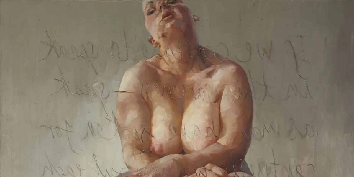 Jenny Saville, "PROPPED", 1992, Öl/Lwd. Foto © Sotheby's (Detail)