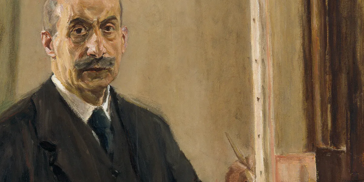 Max Liebermann (1847-1935), Selbstporträt, 1916, Öl/Lwd., 112 x 92 cm, Kunsthalle Bremen, Bremen. Foto gemeinfrei (Detail)