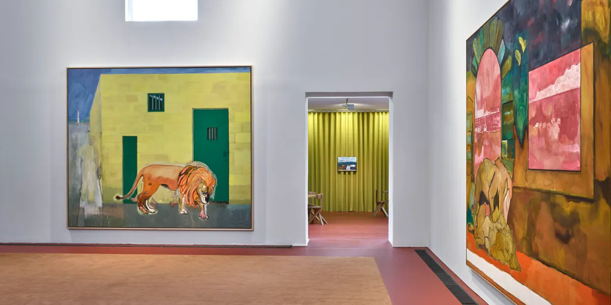 Peter Doig: House of Music, Serpentine South, 10 October 2025 – 8 February 2026. Photo: Prudence Cuming Associates, © Peter Doig. All Rights Reserved and Serpentine (detail)