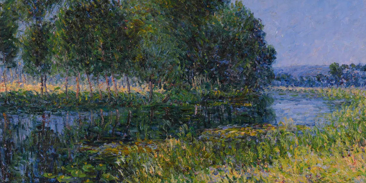 Gustave Loiseau (1865-1935), Les bords de l'Eure en été, 1901, huile sur toile, signée et datée, 65,5x81 cm. Photo © Rossini (détail)
