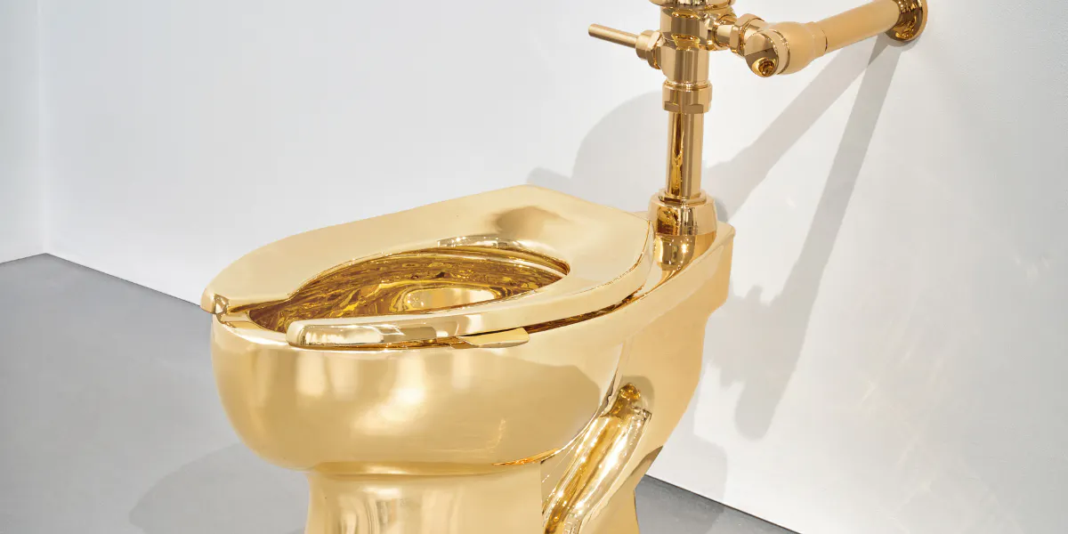 Maurizio Cattelan's 'America' (2016) will be up for auction on November 18, with bidding opening in the region of $10 million. Photo © Sotheby's (detail)