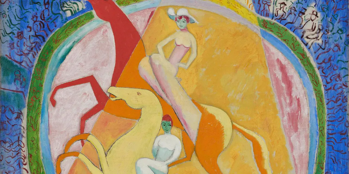 Isaac Grünewalds Gemälde "Cirkus" von 1918 erzielte am 19. November 2025 bei Bukowskis einen neuen Auktionsrekord für den Künstler. Foto © Bukowskis (Detail)
