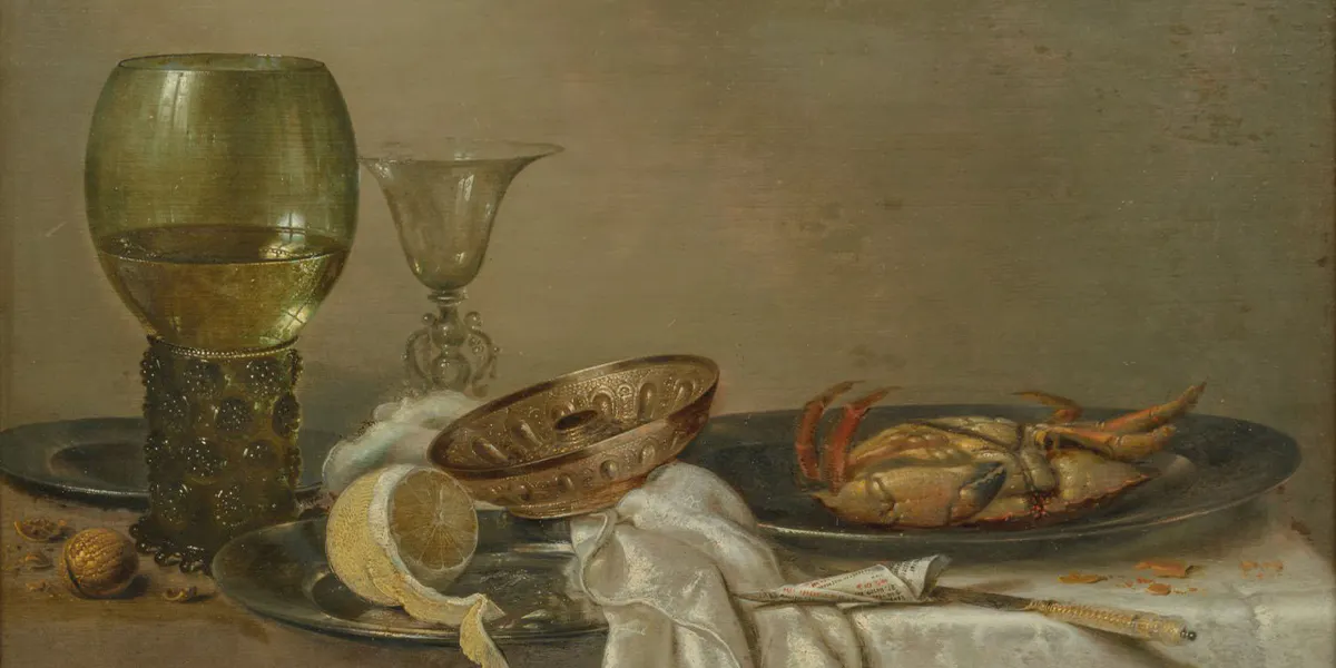 Willem Claesz. Heda (1594 Haarlem 1680), Stillleben mit Krebs, 1634, Restsignatur und datiert, Öl/Holz, 38,5 x 56 cm. Foto © Auktionshaus Stahl (Detail)
