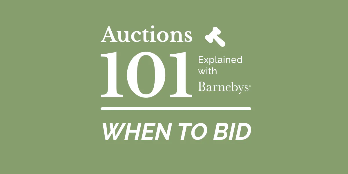 Auctions 101: When to Bid. Photo © Barnebys Group