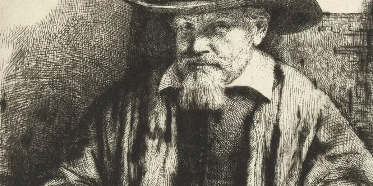Rembrandt Harmensz. van Rijn (1606-1669), Arnout Tholinx, Inspector, circa 1656, etching and drypoint on handmade paper, one of four known copies, plate size: 198 x 148 mm, sheet size: 200 x 150 mm. Photo © Christie's (detail)