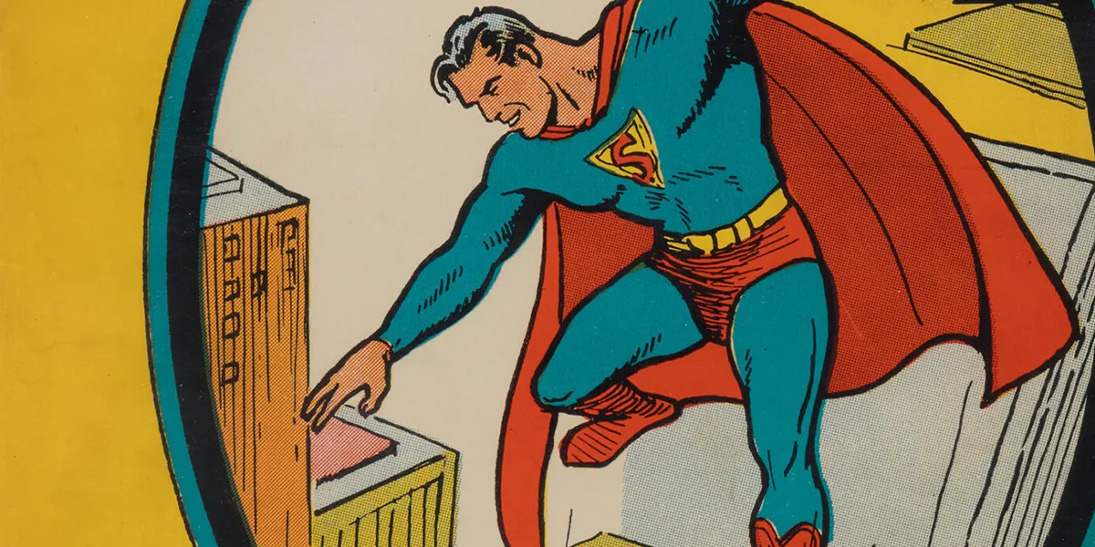 A copy of Superman #1 set a new auction record for a comic book in November. Photo © Heritage Auctions/HA.com (detail)