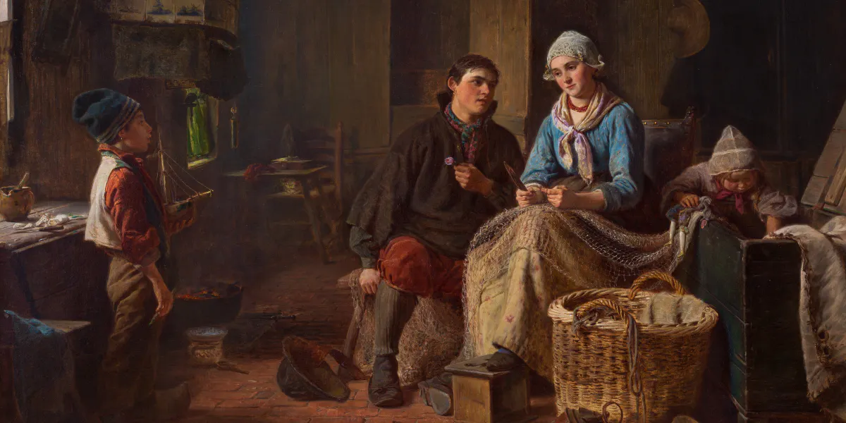 Ferdinand Fagerlins 'En kärleksförklaring' säljs hos ClassicArtworks och är en av mässans höjdpunkter. Foto © ClassicArtworks (detalj)
