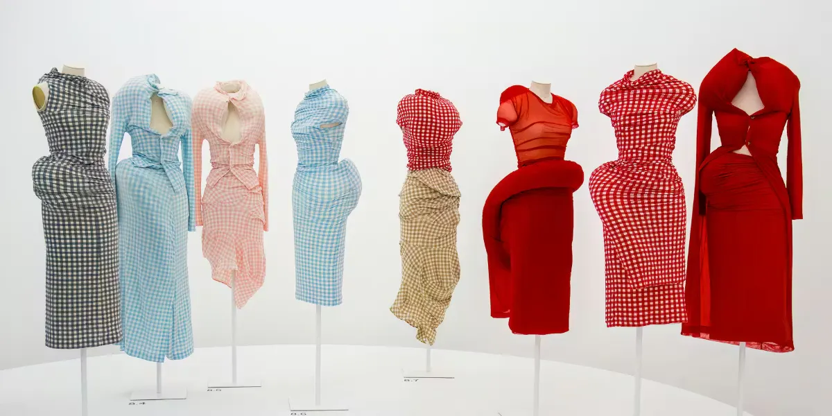 La collection « Lumps and Bumps » de 1997, présentée lors de l'exposition « Rei Kawakubo / Comme des Garçons : Art of the In-Between », Metropolitan Museum of Art, New York, 2017. Photo : Rhododendrites / CC BY-SA 4.0 (détail)