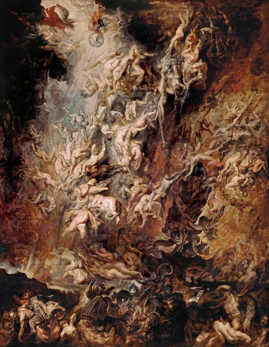 Peter Paul Rubens, ‘The Fall of the Damned from Hell’, c. 1620, Alte Pinakothek, Munich. Photo via Wikipedia