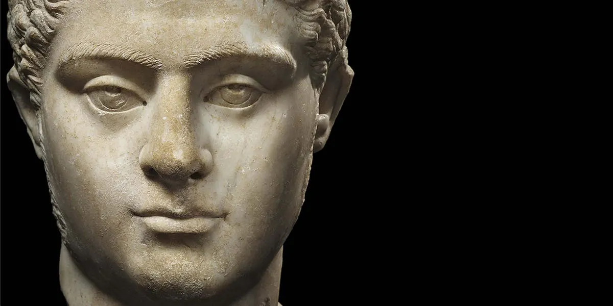 Marble portrait of Emperor Caracalla, 205-209 AD [detail]. Photo © Hermann Historica GmbH