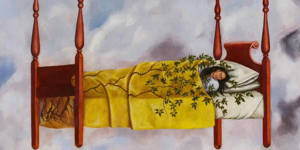 Frida Kahlo, El sueño (La cama), 1940. Vendu chez Sotheby's en novembre 2025 pour 54,7 millions de dollars. Photo © Sotheby's