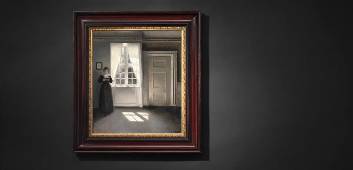 Vilhelm Hammershøi, 'Interior, Strandgade 30', signerad och daterad V. H. 1900, olja på duk, 52×45 cm. Foto: Bruun Rasmussen