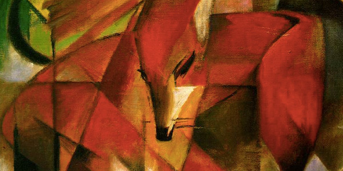Franz Marc (1880-1916), 'Foxes', 1913, oil / canvas, 79.5 x 66 cm (detail). Photo public domain