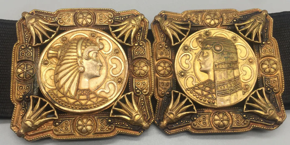 Victorian Egyptian Revival Belt Buckle (detail), 1850, 13.5cm x 7 cm. Photo: Intercollector