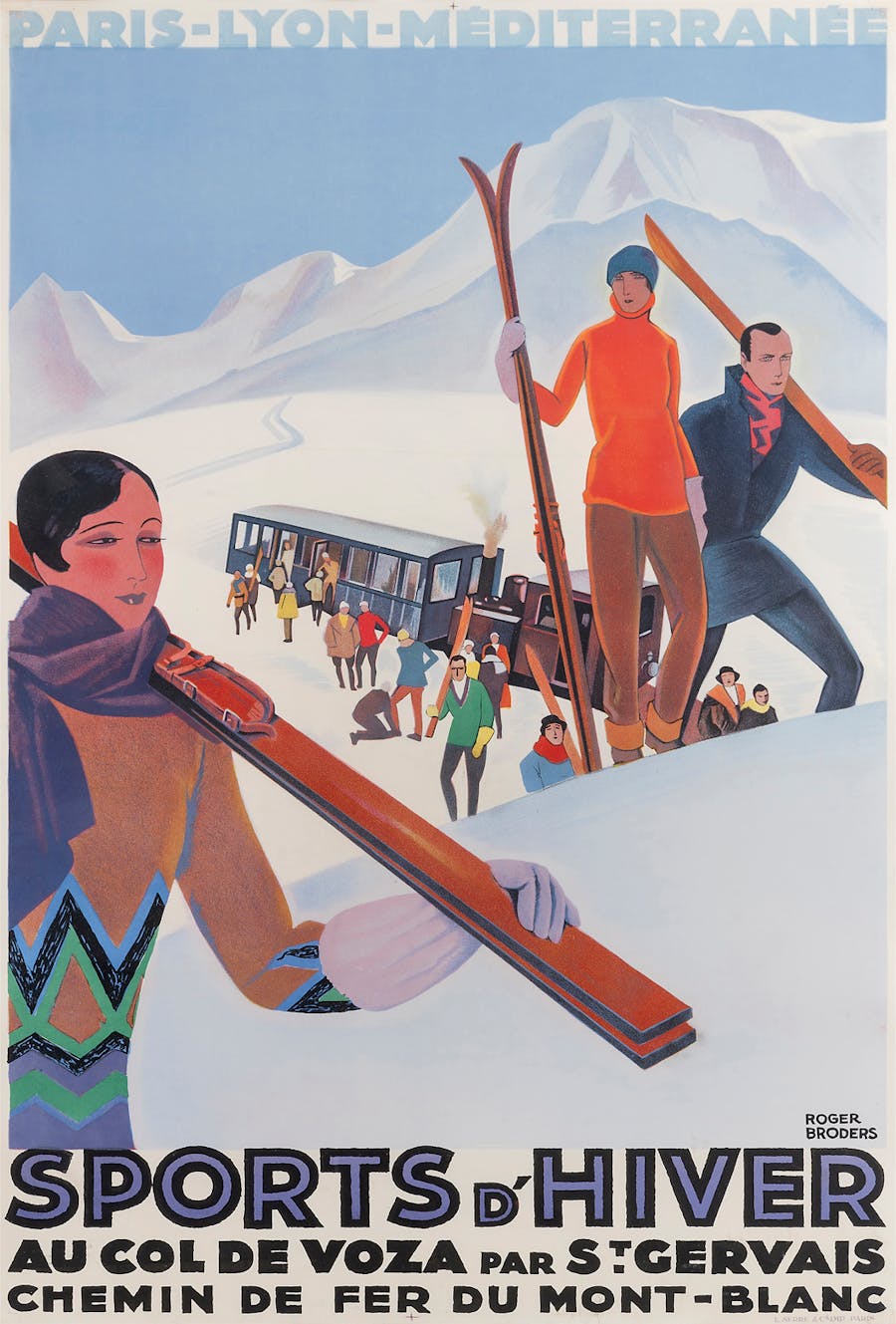 Roger Broders (1883-1953), Sports d’Hiver Lithographic Poster. Photo © Lyon & Turnbull