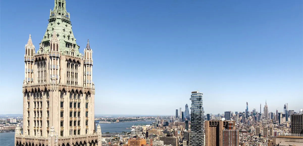 Von der Spitze des Woolworth Buildings genießt man einen atemberaubenden Blick über New York. Foto © Sotheby's International Realty (Detail)