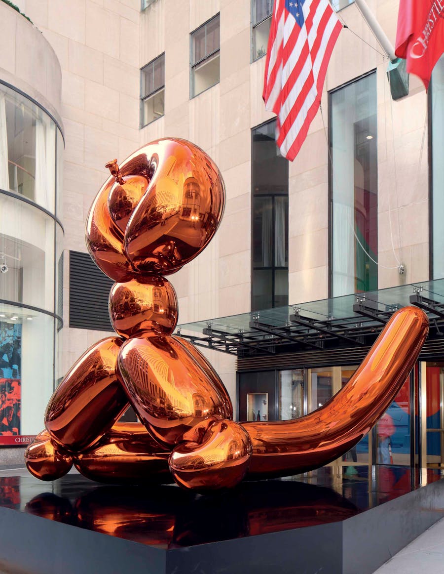 Jeff Koons, ‘Balloon Monkey’, 2006-2013, mirror-polished stainless steel with transparent color coating. Photo © Christie’s