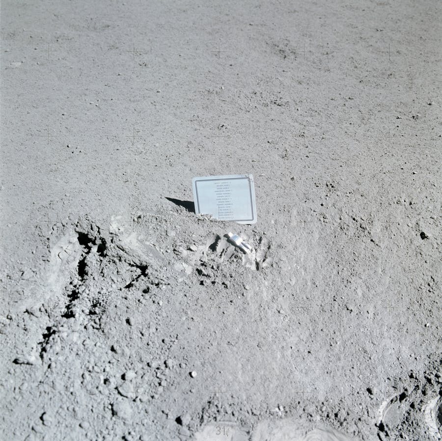 Paul Van Hoeydonck, Fallen Astronaut, 1971, image via Wikipedia via NASA