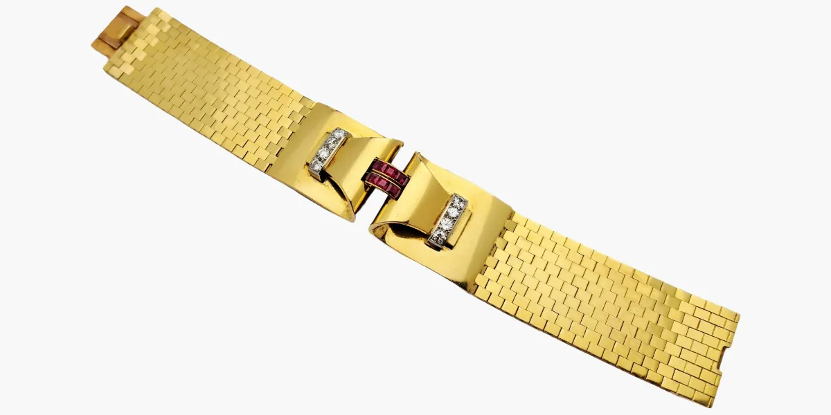 Cartier Natural Ruby Diamond Bracelet. Image © Hess Fine Auctions
