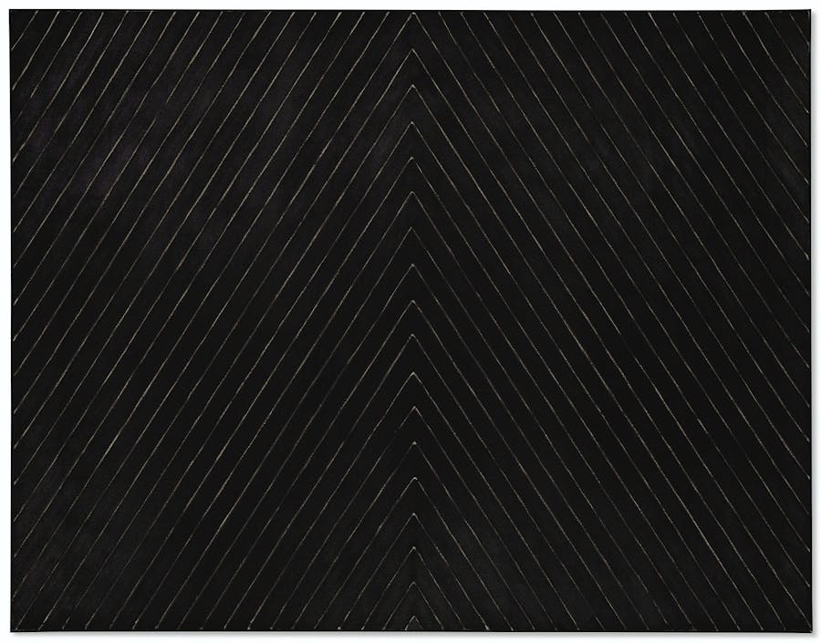 Frank Stella, ‘Point of Pines’, 1959, enamel on canvas. Photo: Christie’s
