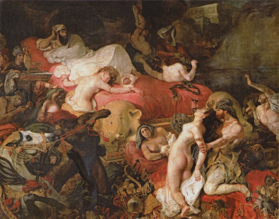 Eugène Delacroix, The Death of Sardanapalus, 1827, oil on canvas, Louvre Museum, image CCØ