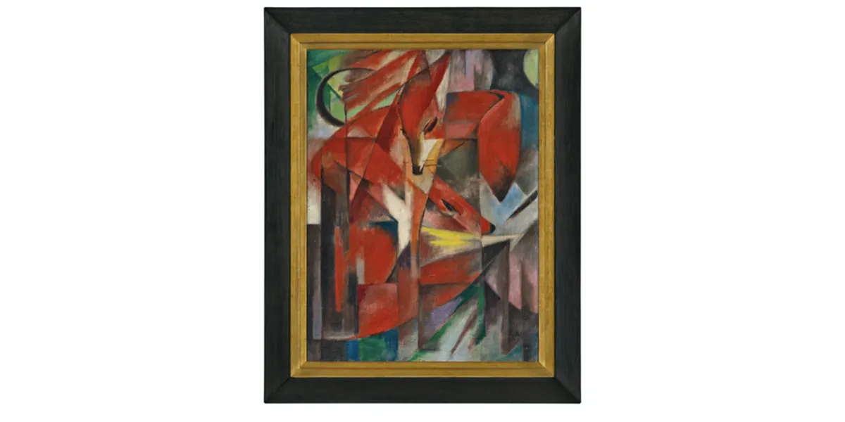 Franz Marc (1880-1916), Die Füchse, 1913, Öl/Lwd., signiert, 88,3 x 66,4 cm. Foto © Christie's