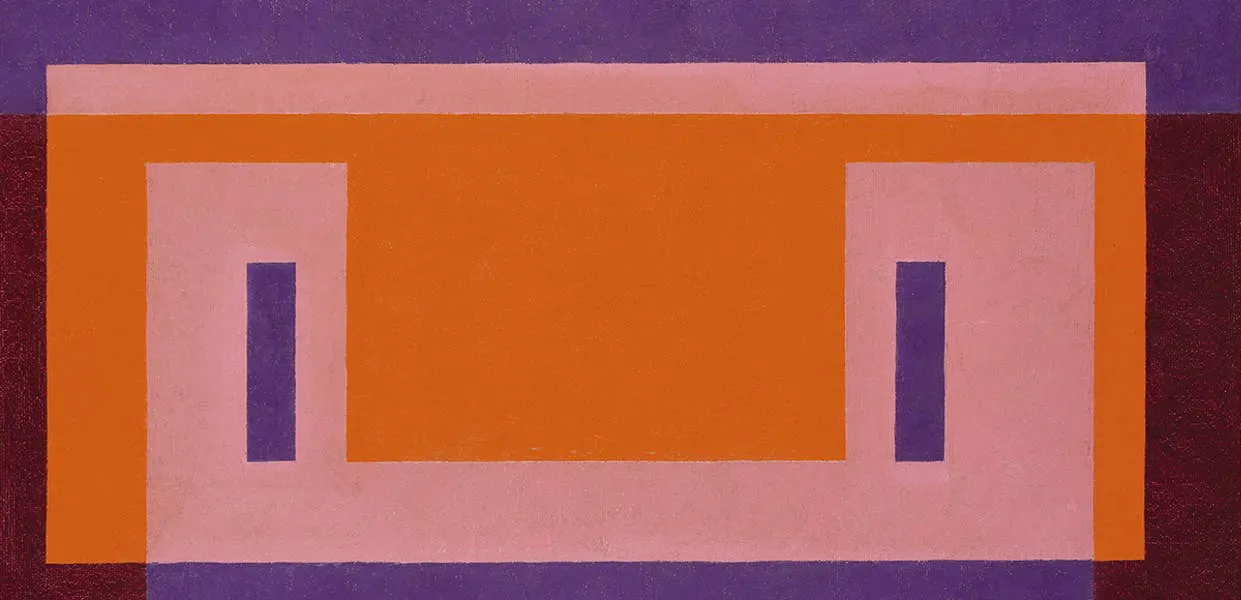 JOSEF ALBERS. (Detalle) Variant Orange Wall (1948-56). Imagen vía: © HVMC